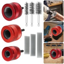 1/2" 3/4" 1" Copper Pipe Cleaner Drill Kit Internal External Plumbing Brush Tool