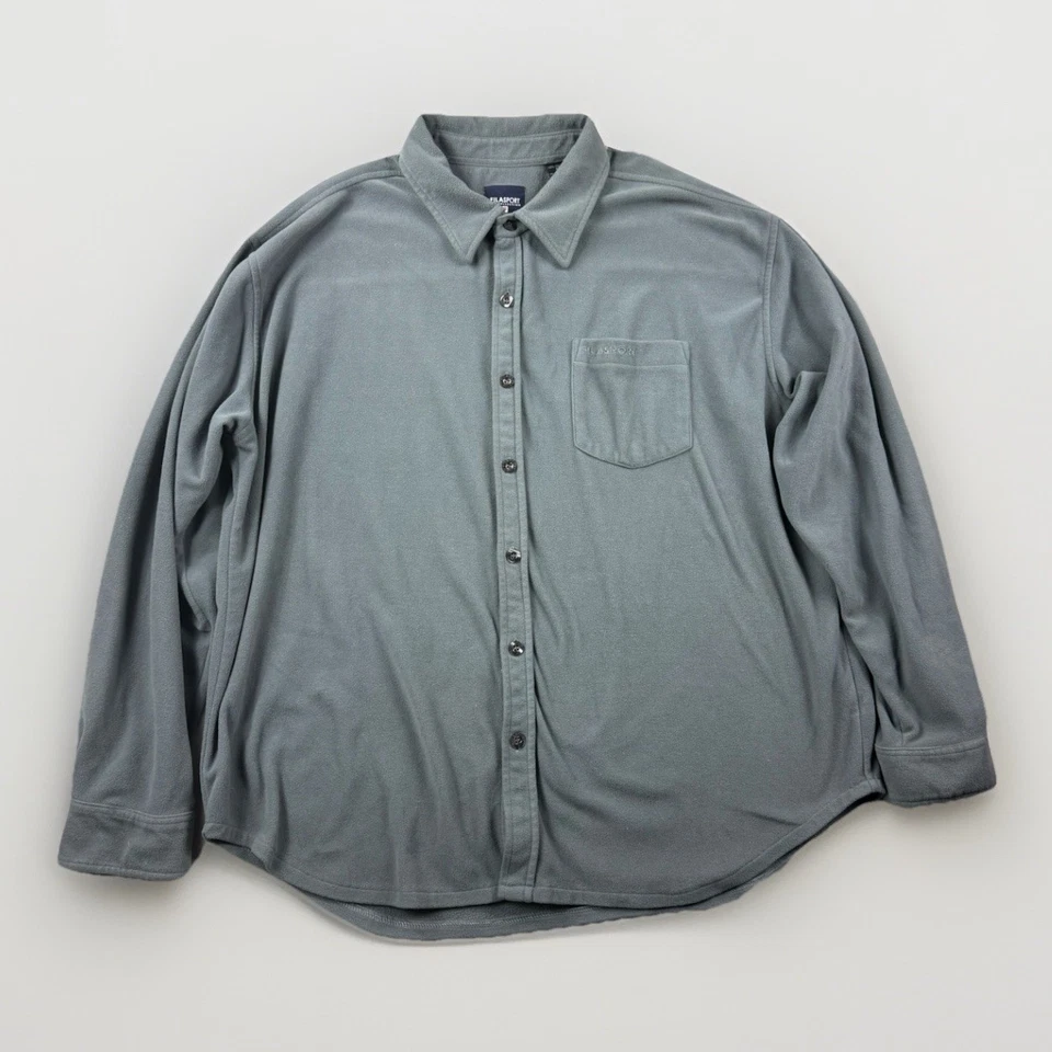 Chaqueta Camisa Y2K FilaSport The Collection Gris Abotonada Polar XL Foto 4 de 4