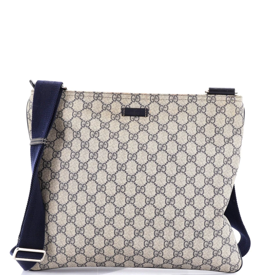 Gucci Zip Top Messenger Bag GG Coated Canvas Large