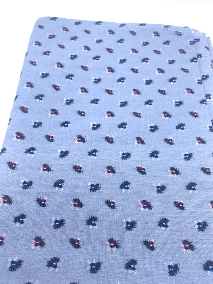 Vintage Marcus Brothers Fabric 2 Yds Blue Floral 90s Cottagecore 1.6 Yards - Image 4 of 4