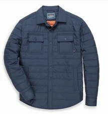 Faherty Atmosphere Packable Shirt Jacket Lightweight Quilted Puffer Snap Medium
