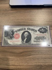1917 Series $1 One Dollar Sawhorse Reverse Legal Tender Note Red Seal - No Res