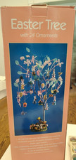 Vintage Easter Tree With Hand Painted Ornaments 18" Tall In Original Box