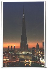Dubai Burj Khalifa Evening 2011 Postcard