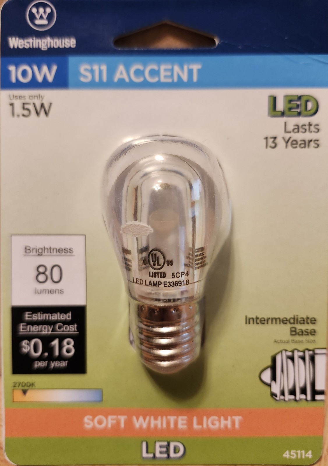 Westinghouse Lighting 4511400 Led Light Bulb Clear