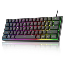 MageGee Mini 60 Gaming Keyboard, RGB Backlit 61 Key Ultra-Compact Black