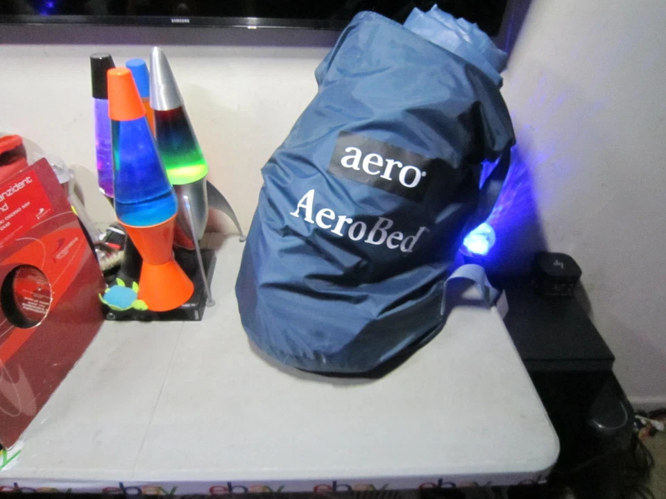 "Colchón de aire completo aerobed con bomba eléctrica integrada 71"" x 52"" piezas/reparación" Foto 2 de 4