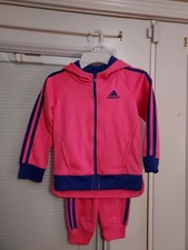 ADIDAS SIZE 4T GIRLS PINK 2 PIECE JOGGERS SET