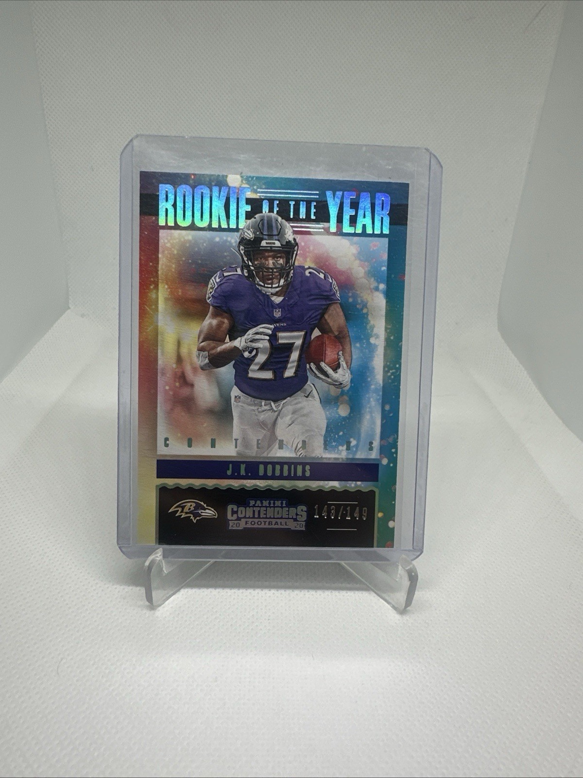 JK Dobbins Panini Contenders Rookie of the Year Contenders #RYJKD Silver