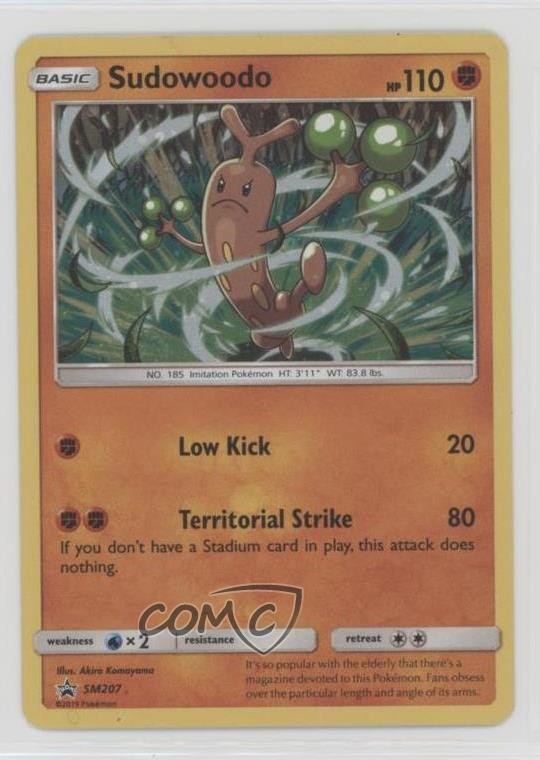 Sudowoodo Pokemon Sun & Moon Black Star Promo #SM207
