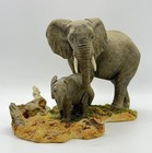 Sherratt & Simpson Elephant Cow & Calf Figurine Wildlife Ornament 55266