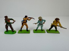 Vintage Britains Deetail 1971 Wild West Toy Figures Set Lot of 4 Cowboys England