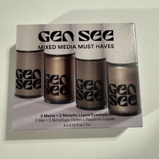 NIB Gen See Mixed Media Must Haves Eye Shadow Set 4 Colors 2 Matte 2 Metallic