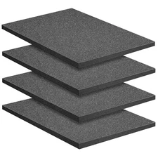 4 Pcs Polyurethane Foam Inserts Cuttable Packing Foam Sheets, 16x12x1 Inch