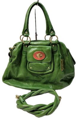 Coach Kira Limited Edition Quilted Leather Satchel Emerald Green #13930