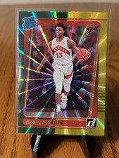 2021-22 Donruss Rated Rookie DAVID JOHNSON Green & Yellow Laser Holo #243