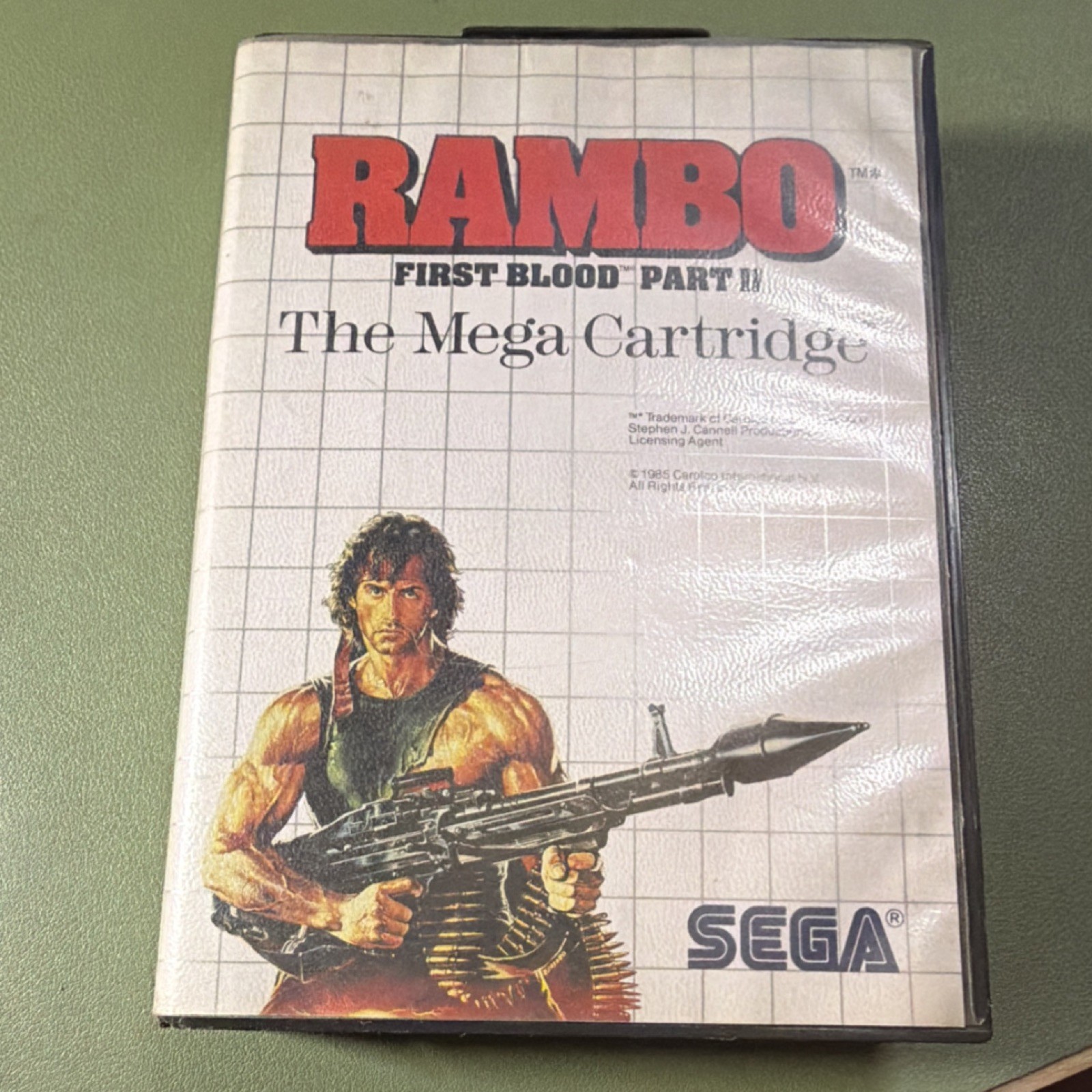 SEGA Rambo: First Blood Part II Sega Master System Mega Cartridge NTSC-U/C
