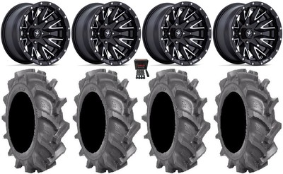 MSA Creed 14'' Wheels Machined 28'' BKT AT 171 Tires Suzuki KingQuad