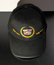 Cadillac Dealership Hat Cap Strap Back Adult Black Embroidered Logo Dad Car