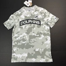 Miami Dolphins Nike Dri Fit Salute To Service Camo Tshirt Mens Size Medium NWT