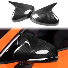 Real Carbon Fiber Add-on Side Mirror Cover Caps for Kia Stinger 2018-2023