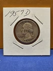 1957 D SILVER COIN WASHINGTON QUARTER .25 COIN MELT IS 15.91 HARD TO FIND QTR.