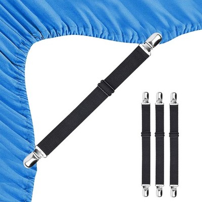 BEADNOVA Bed Sheet Straps 4 Pcs Holders Fitted California King 