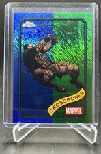 2025 Topps Chrome Marvel Crossbones Blue & Green Shimmer Refractor /199 #42
