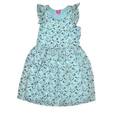 Girls Adorable Ruffle Dress w/Birds Sleeveless Size 16
