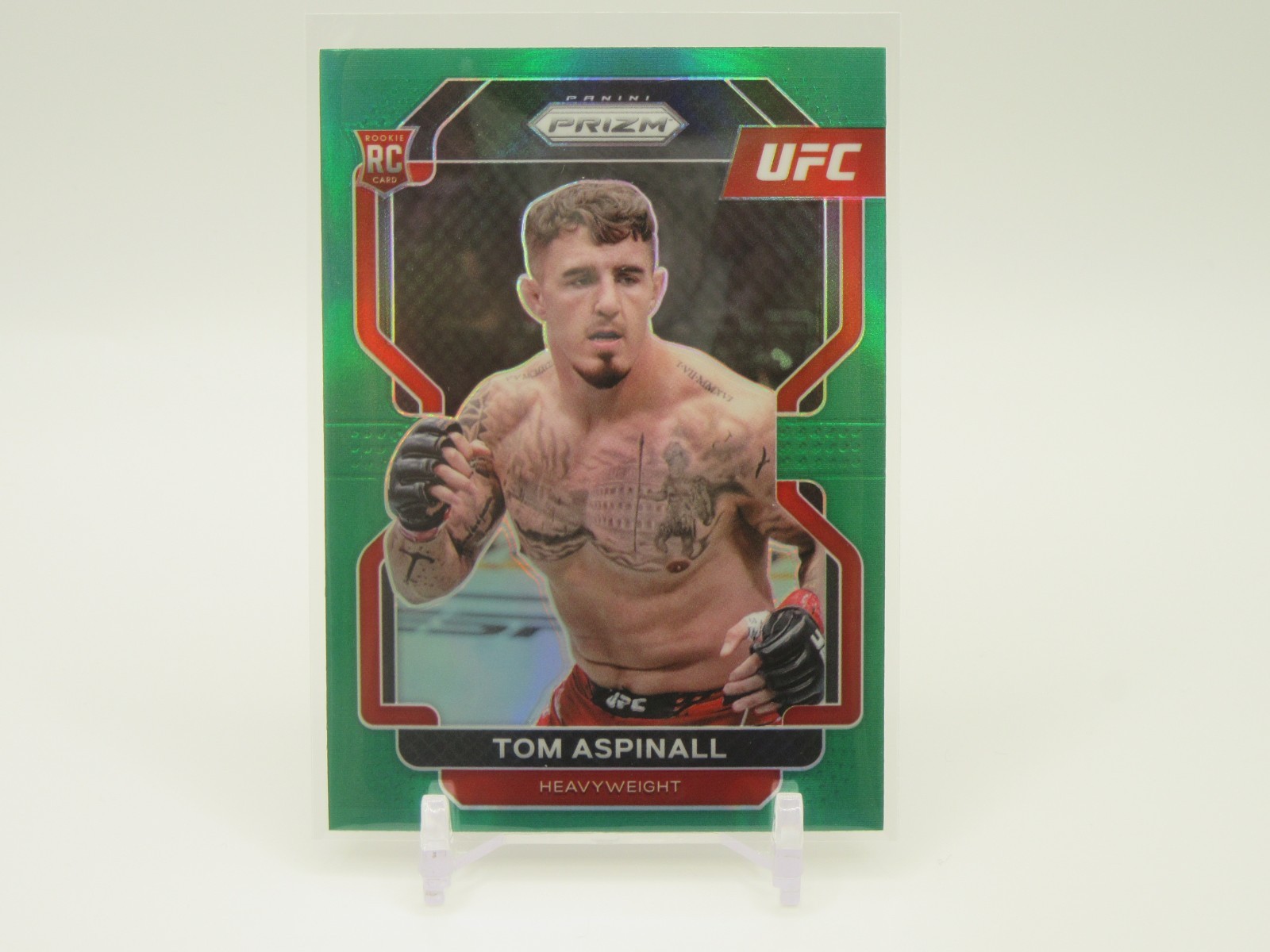 Tom Aspinall 2022 Panini Prizm Green Prizm Refractor RC Rookie #134