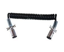 7-WAY TRUCK AND TRAILER COILED ELECTRIC BLACK NON-ABS, 15' WORKING LENGTH; 2 X