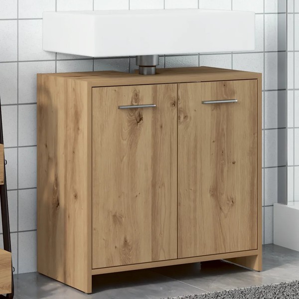 Waschbeckenunterschrank Badezimmer Artisan-Eiche 60X33X60 Cm-image
