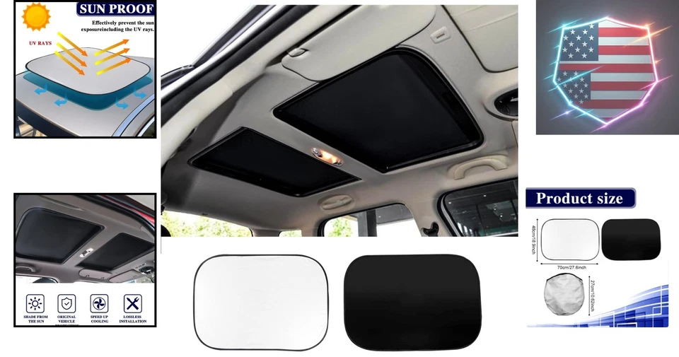 Foldable UV Reflector Car Roof Cover - Custom Fit for Mini Cooper & Clubman Foto 2 de 4