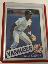 WILLIE RANDOLPH, 1985 TOPPS CARD OFF CENTER. RARE !  # 765