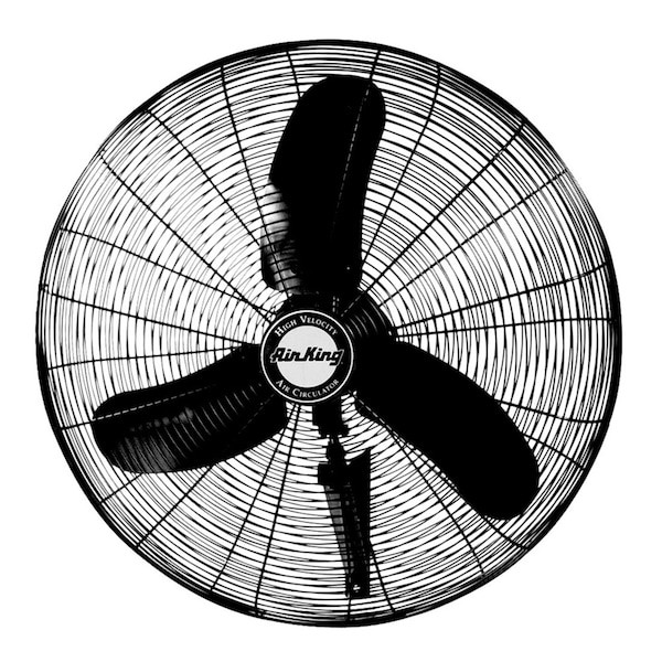 Air King 9070 Standard Duty Industrial Fan, Wall Mount, 30 In Blade Dia, 120V,