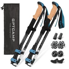 GPTCAMP Walking Sticks,Trekking Poles Collapsible Hiking Poles,Lightweight Fo...