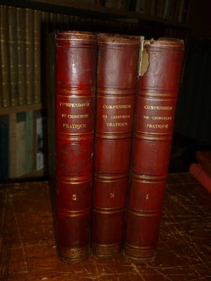 Rare COMPENDIUM de CHIRURGIE PRATIQUE complet en 3 volumes 1845 - Photo 1/3