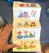 McDonald's Happy Meal 1991 Birthday Toys Lot w/ Insert Sheet Checklist