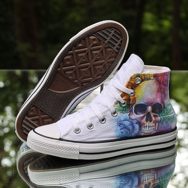 Converse Chuck Taylor All Star Hi Skull and Roses Men's Size 6