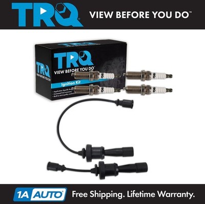TRQ Ignition Wires Spark Plugs Kit Fits 2006 Mitsubishi Lancer