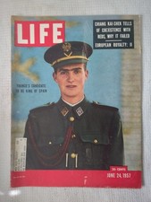 VTG Life Magazine June 24, 1957 King of Spain Candidate Prince Juan Carlos, L041
