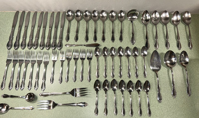 Oneida Community CHATELAINE Stainless Flatware 56 Pieces