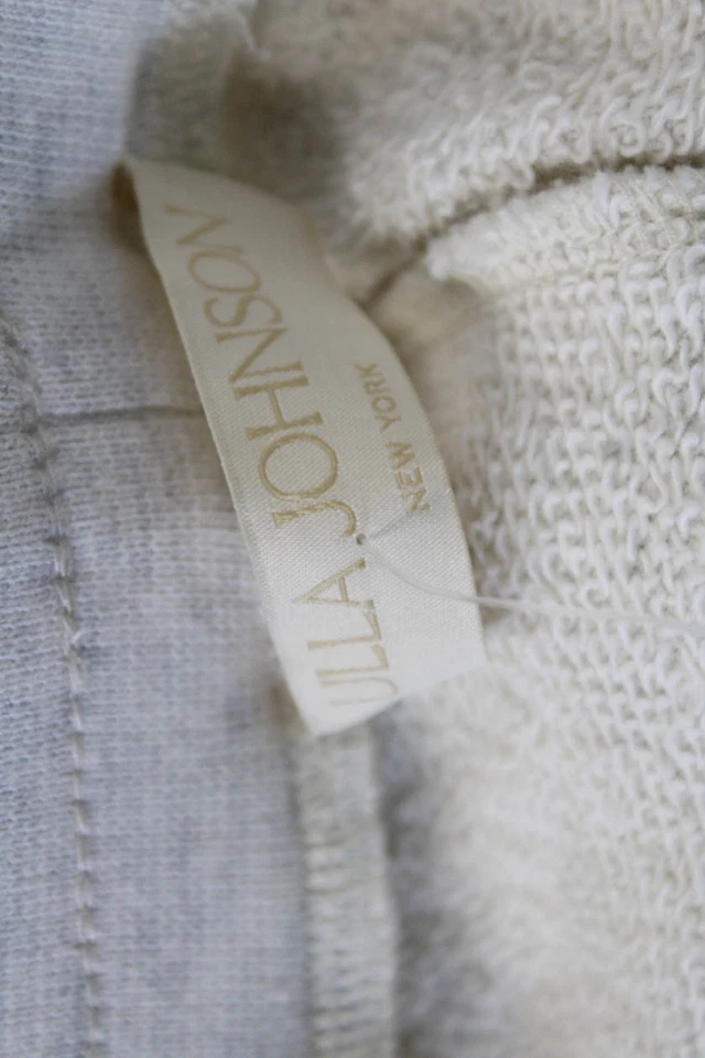 Calça de moletom feminina Ulla Johnson bege cordão tamanho M - Imagem 4 de 4