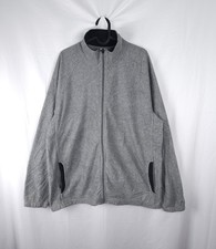 Starter Fleece Full Zip Mens XL  Light Grey Long Sleeve Warm Jacket Pockets