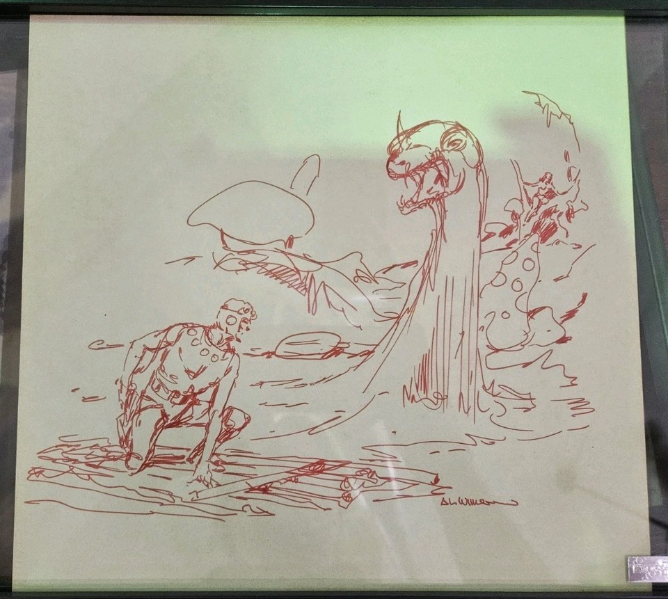 AL WILLIAMSON : ARTIST Original Sketch Signed By AL WILLIAMSON. Flash Gordon. Comic Art
