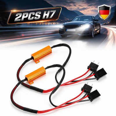2X H7 LED Anti Flicker Adapter Fehlerfrei Canceler Canbus Scheinwerfer Decoder.