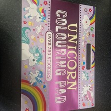 Huge unicorn colouring and sticker pad new #E2
