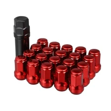 M12x1.5 Car Lug Nuts Cone Seat Closed End Bulge Acorn Hex Wheel Nut Socket Key