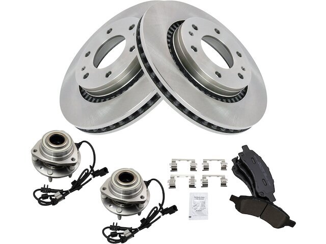 Front Brake Pad and Rotor and Wheel Hub Kit fits Ascender 2007-2008 77VBZS