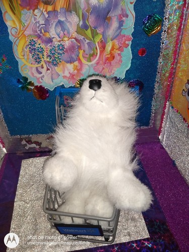 🦄Ganz / Webkinz "Samoyed" Puppy {Dog} Fluffy White Color #HM176 9" Plush! - Picture 5 of 11